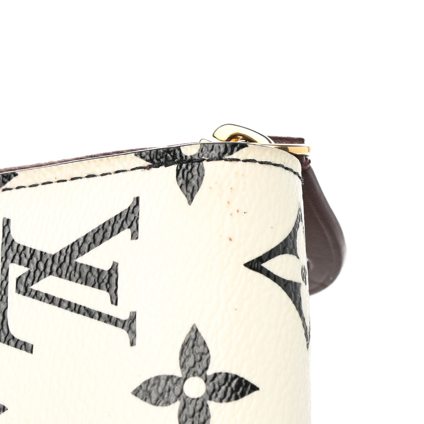 Calfskin Monogram Gamma Zippy Wallet White Chocolate