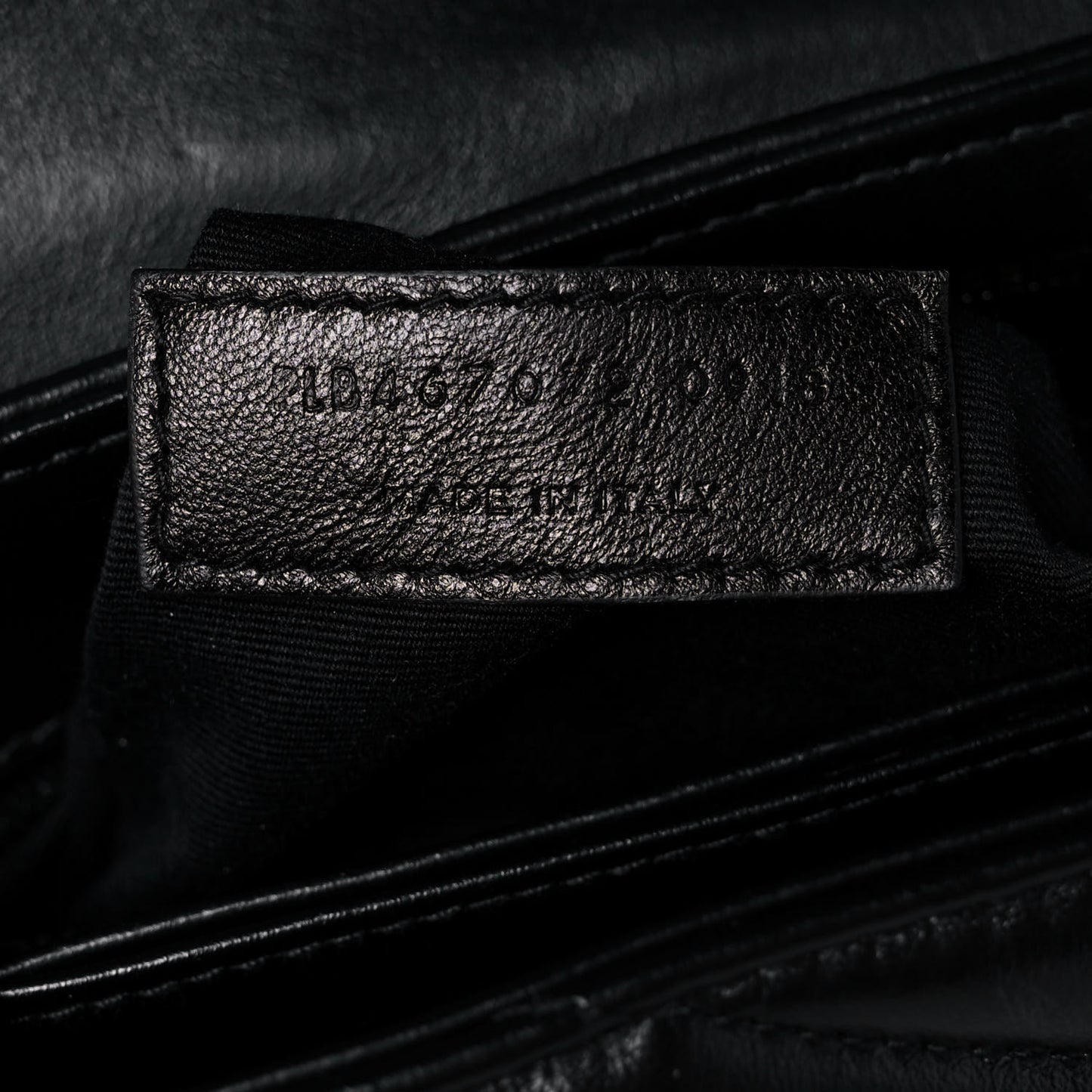 Calfskin Y Quilted Monogram Toy Loulou Crossbody Bag Black