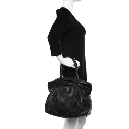 Prada Nappa Frills Tote Black 2 of 14