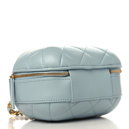 Chanel Lambskin Quilted Small CC Bubble Vanity Case Light Blue 4 of 9