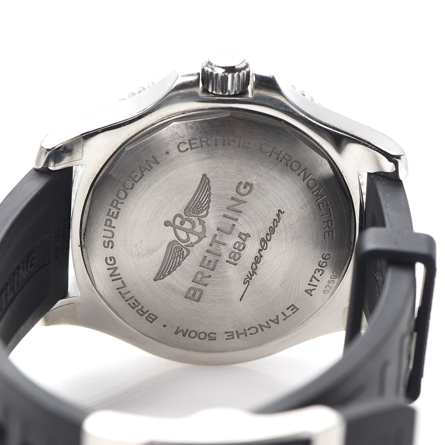 Breitling Stainless Steel Rubber 42mm SuperOcean Automatic Watch Orange A17366 4 of 5