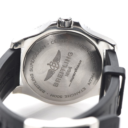 Breitling Stainless Steel Rubber 42mm SuperOcean Automatic Watch Orange A17366 4 of 5