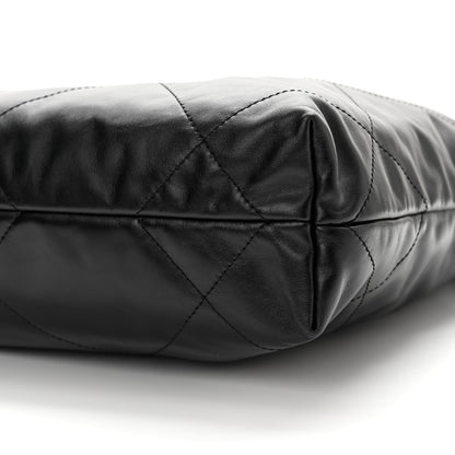 Chanel Shiny Calfskin Quilted Small Chanel 22 So Black 11 of 12