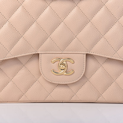 Chanel Caviar Quilted Jumbo Double Flap Beige Clair 10 of 10