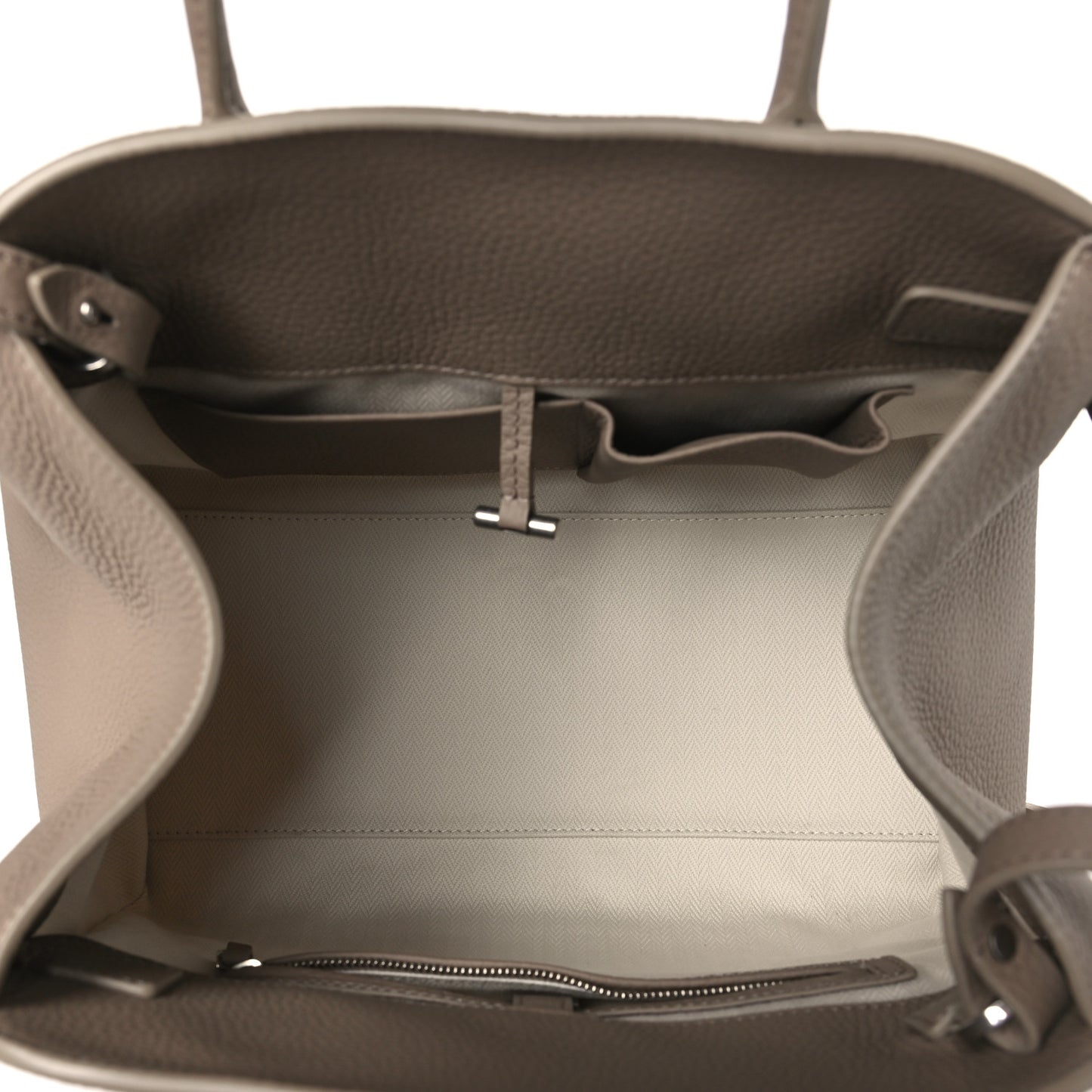 Matte Grained Calfskin Soft Margaux 12 Dark Taupe