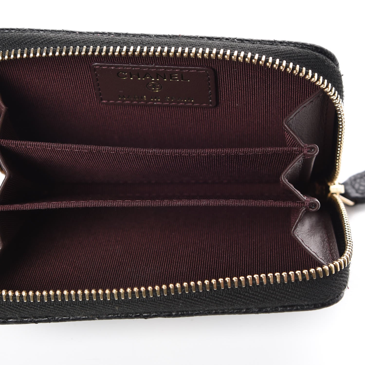 Chanel Caviar Quilted Zip Coin Purse Black 5 of 8