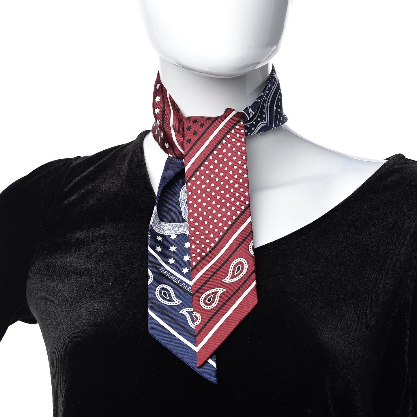 Silk Eperon d'Or Cut Twilly Bordeaux Blanc Marine