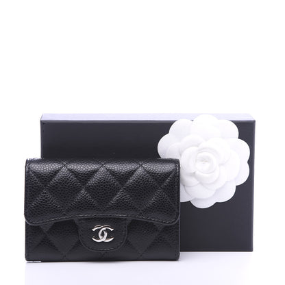 Chanel Caviar Quilted Flap Card Holder Wallet Black 9 of 9