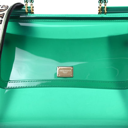 Dolce & Gabbana Rubber Semi Transparent Miss Sicily Satchel Verde 7 of 11