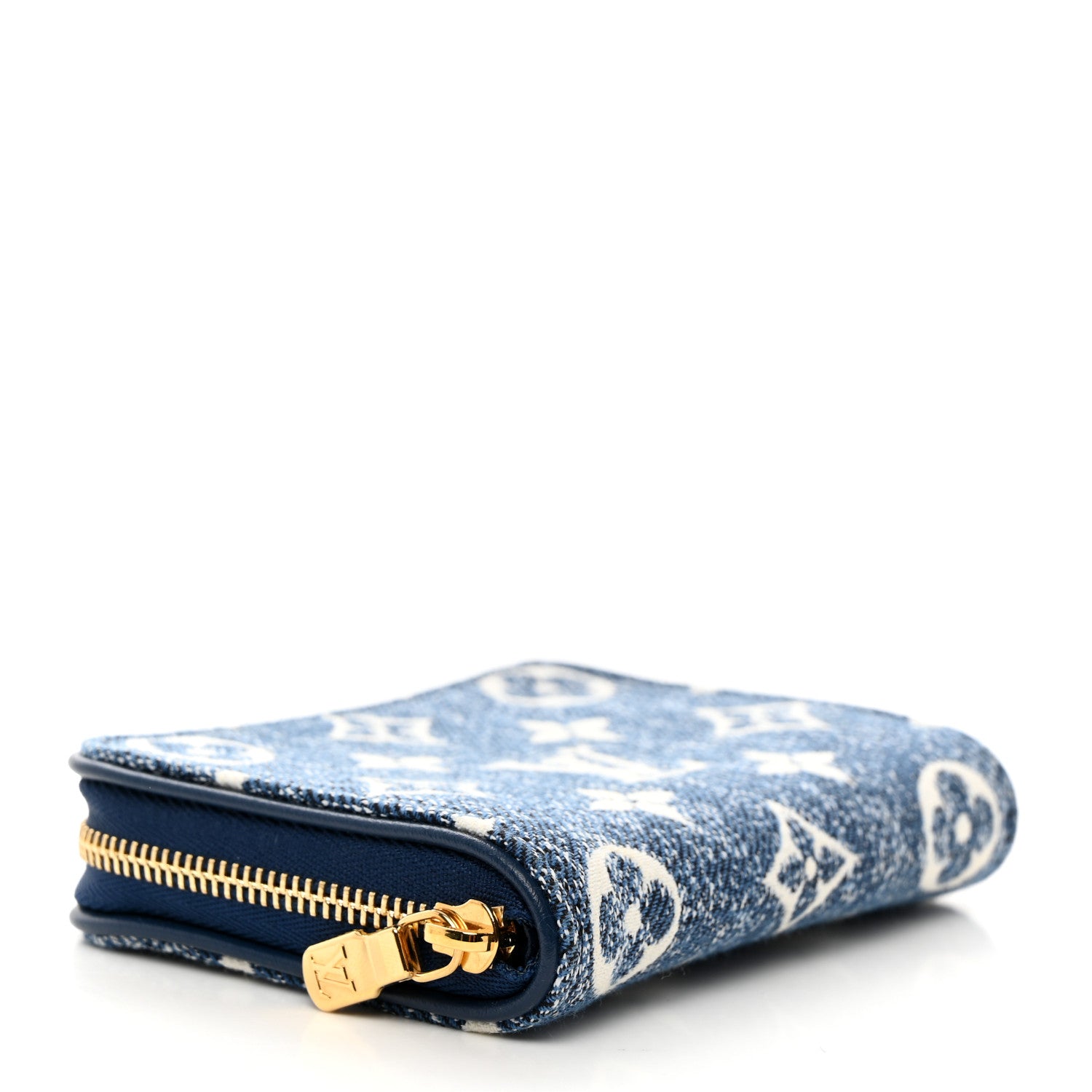 Louis Vuitton LOUIS VUITTON Denim Monogram Jacquard Zippy Coin Purse Bleu 4 of 6