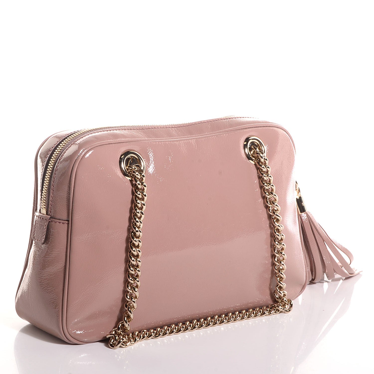 Gucci Soft Patent Small Soho Bowler Dark Cipria 3 of 7