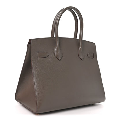 Hermes Epsom Birkin Sellier 30 Etain 3 of 9