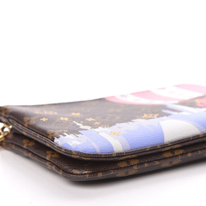 Louis Vuitton Monogram 2019 Christmas Animation Double Zip Pochette 5 of 11