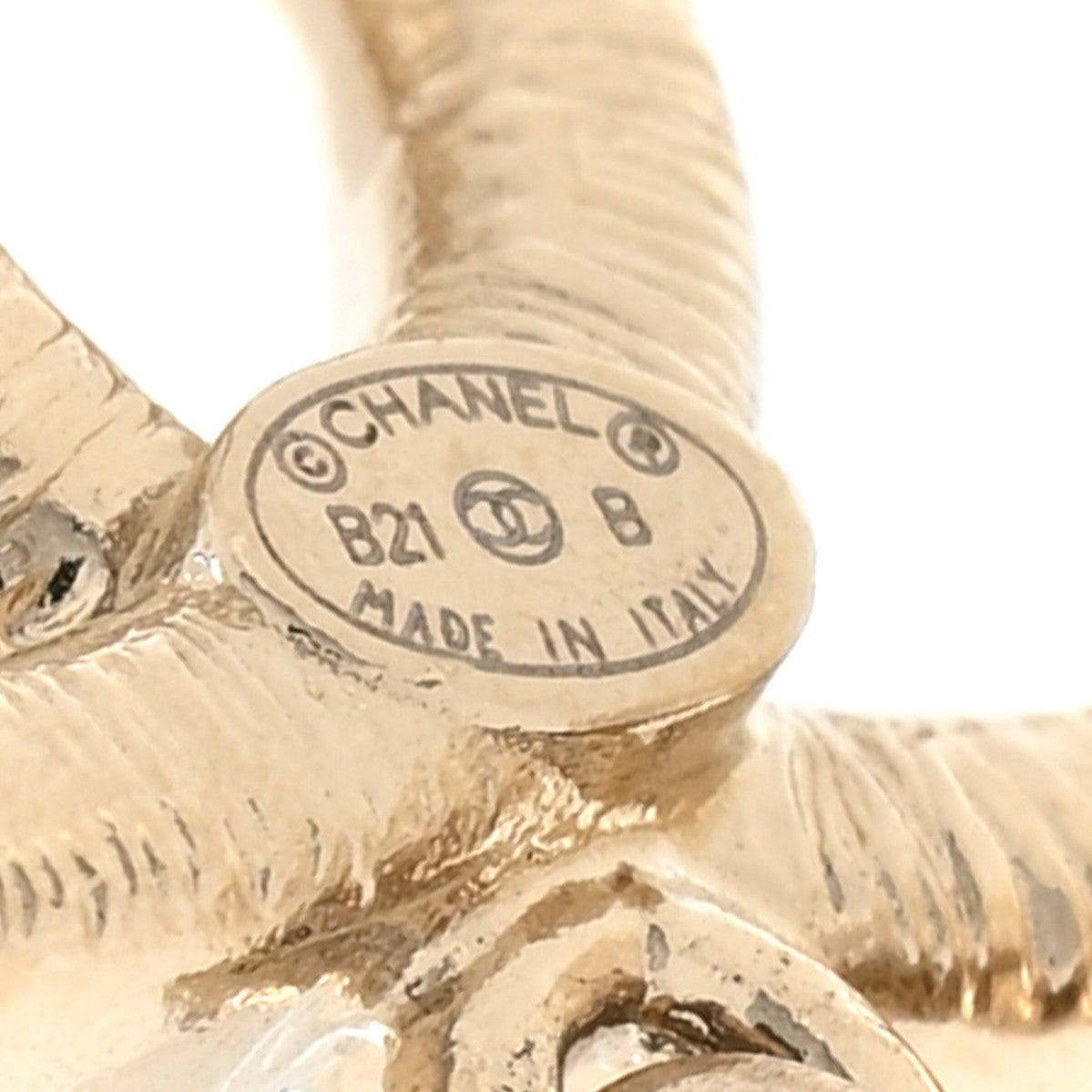 Pearl Crystal CC Drop Earrings Gold