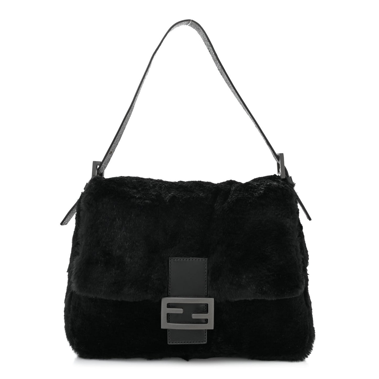 Rabbit Fur Mama Baguette Black