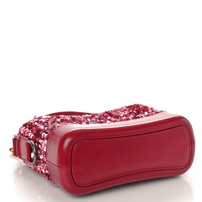 Chanel Sequin Calfskin Small Gabrielle Hobo Red 4 of 11