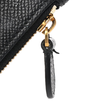 Balenciaga Signature Grained Calfskin Logo Cash Long Coin Card Holder Black White 8 of 8