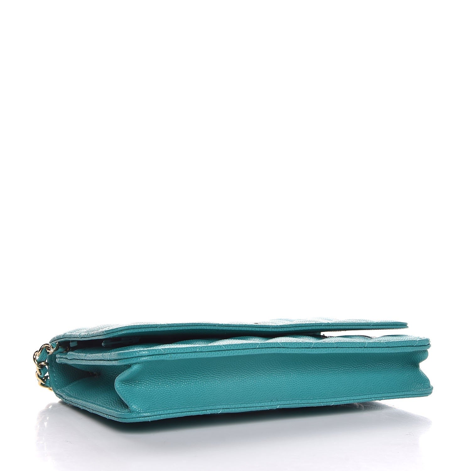 Chanel Caviar Quilted Wallet On Chain WOC Turquoise 4 of 9