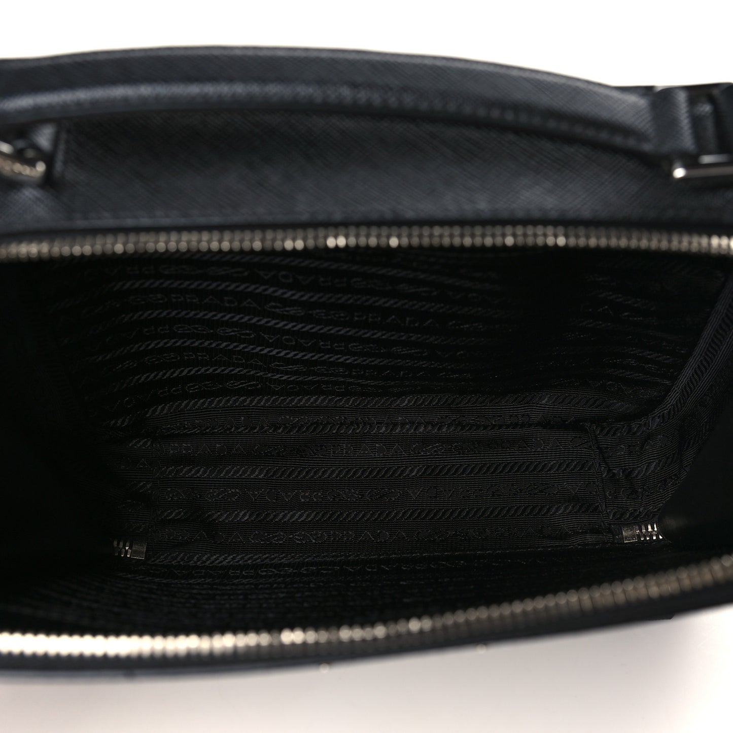 Saffiano Travel Medium Brique Crossbody Bag Black