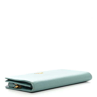 Prada Saffiano Metal Continental Wallet Anice 4 of 8