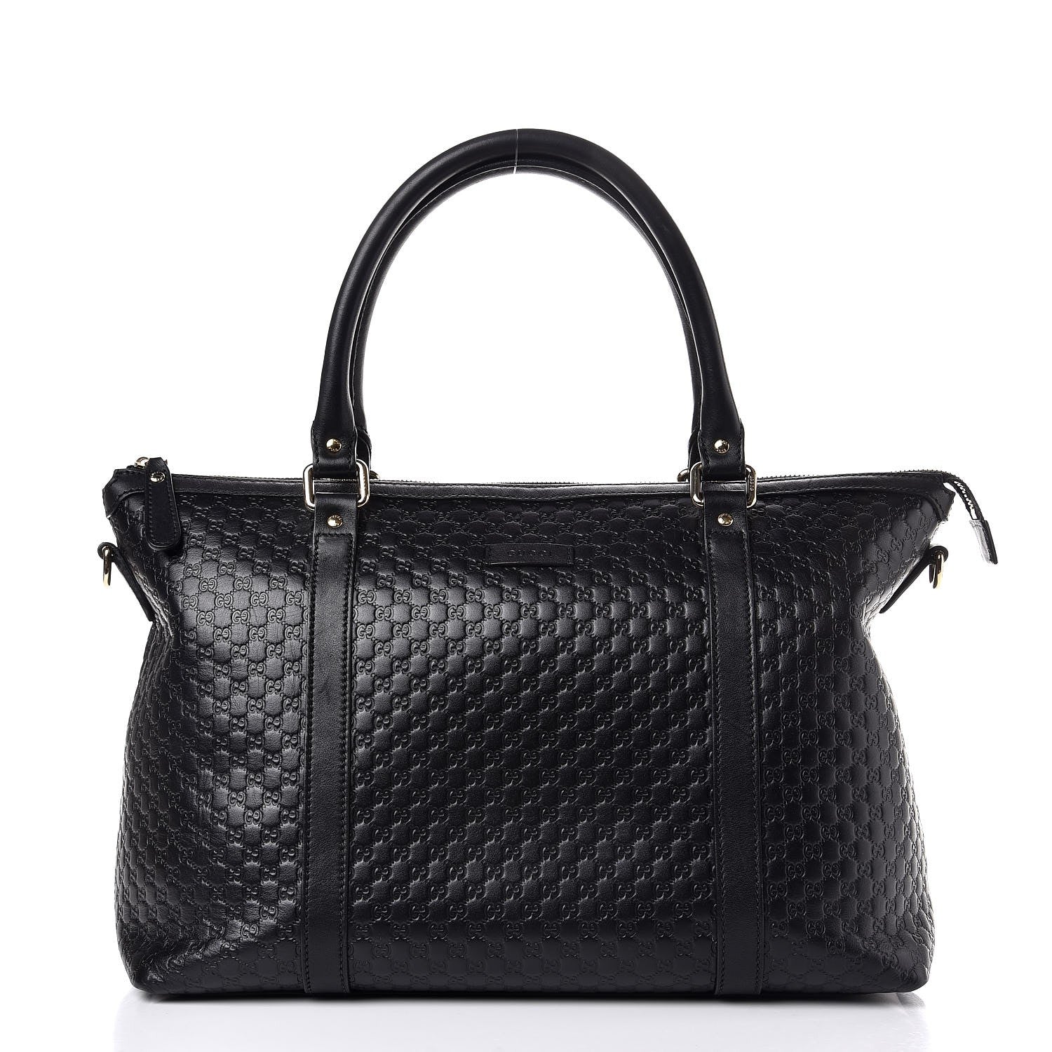 Gucci Soft Microguccissima Medium Zippered Satchel Black 1 of 12