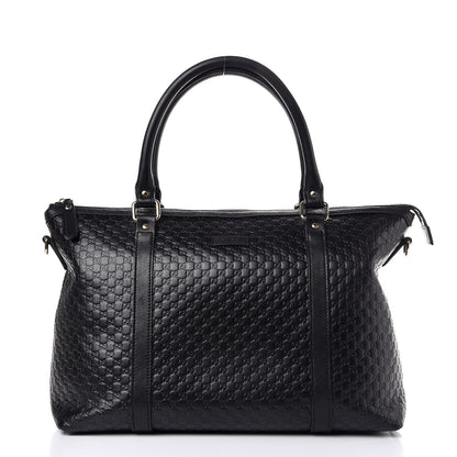 Gucci Soft Microguccissima Medium Zippered Satchel Black 1 of 12
