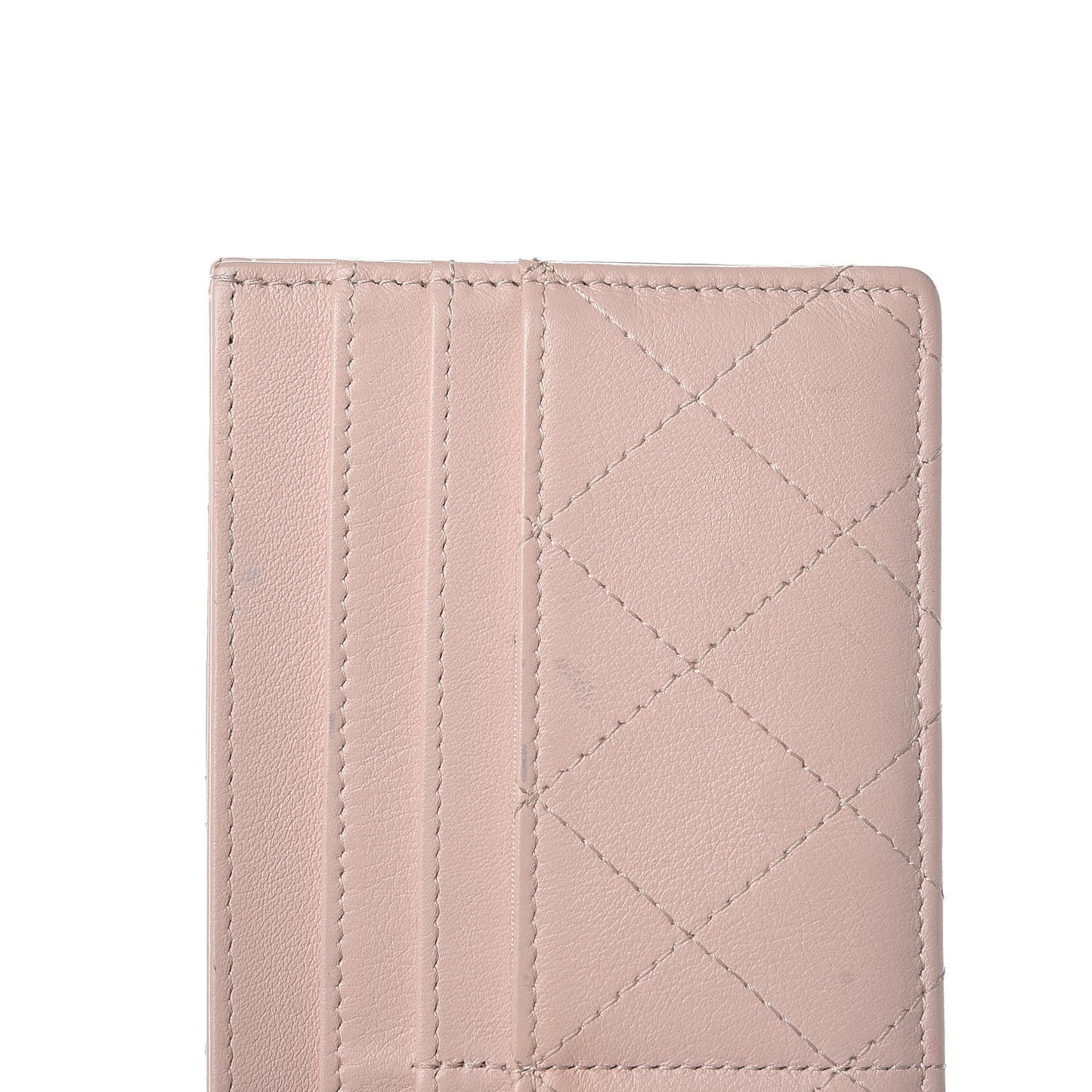 Patent Quilted Large Flap Wallet Pink