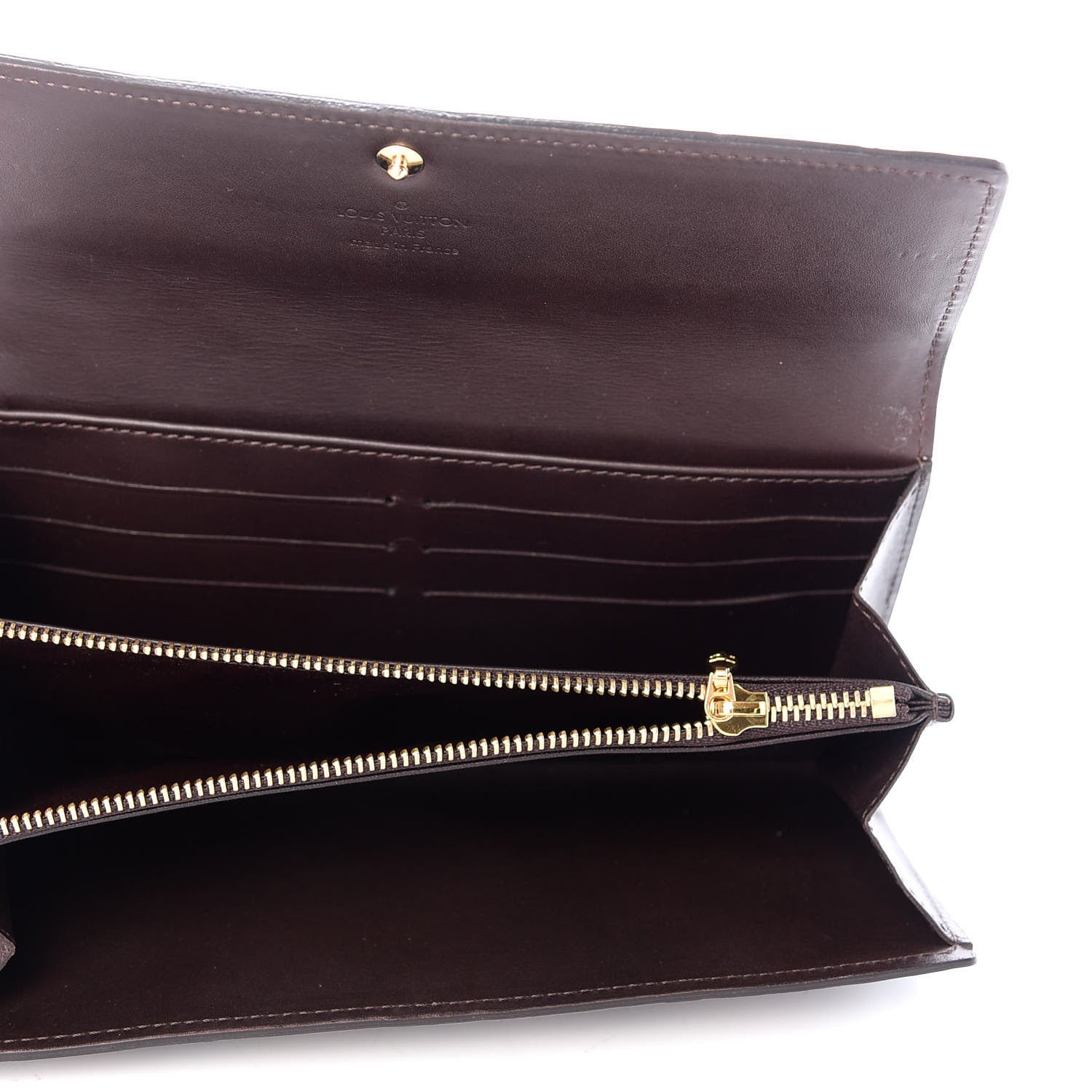 Louis Vuitton Vernis Rayures Sarah Wallet Amarante 5 of 7