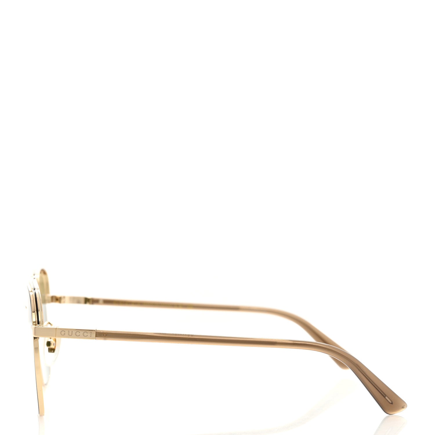 Gucci Metal Square Frame Sunglasses GG0110SA Gold Grey 3 of 8