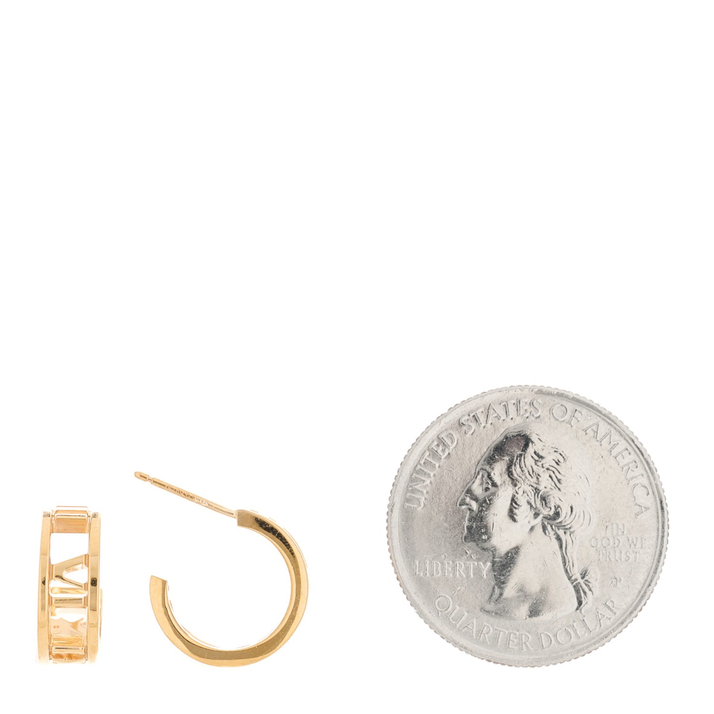 18K Rose Gold Mini Atlas Hoop Earrings