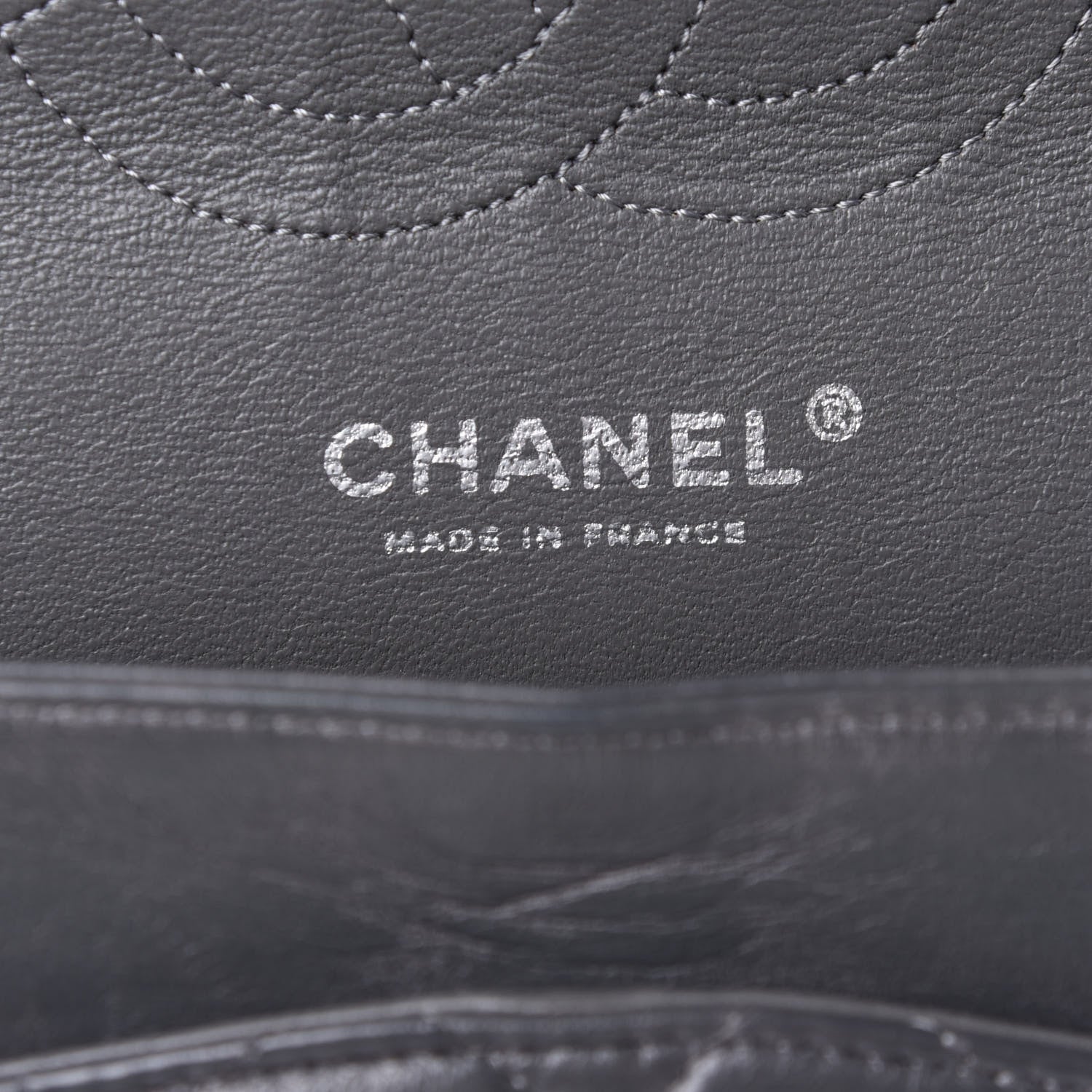 Chanel Lambskin Quilted Medium Double Flap Dark Grey 6 of 10