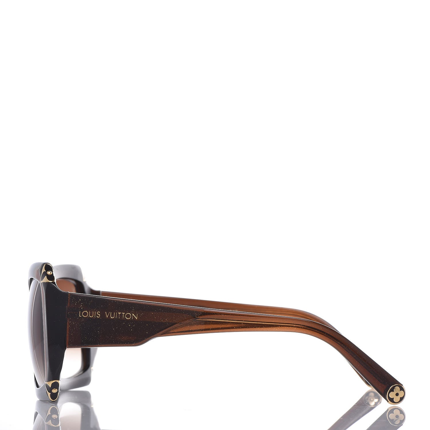 小物 LOUIS VUITTON sunglasses OpsencioGM Louis Vuitton Hortensia Cat Eye Sunglasses Z0366W Brown Glitter