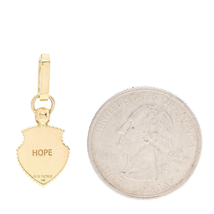Foundrae 18K Yellow Gold Miniature Spero Resilience Crest Pendant 2 of 4