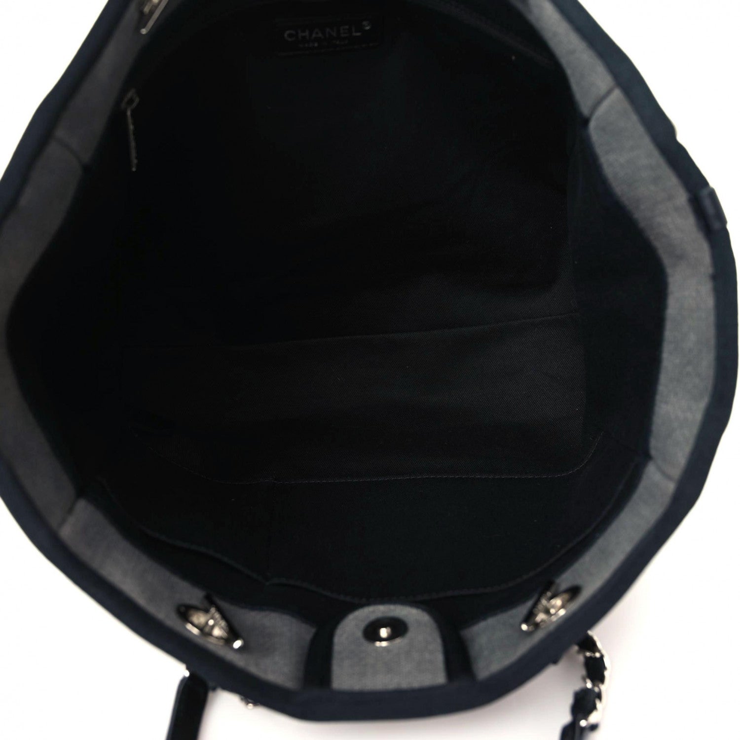 Chanel Canvas Small Deauville Tote Grey 5 of 17