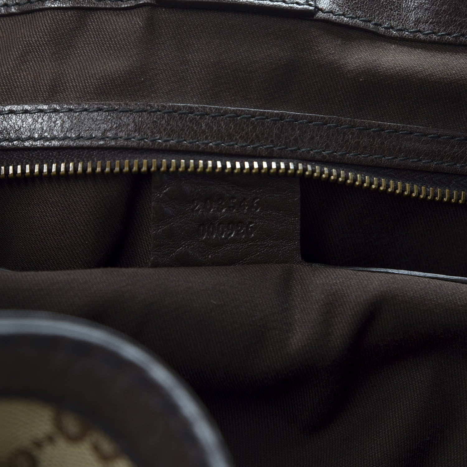 Gucci Monogram Medium Jockey Tote Dark Brown 8 of 9