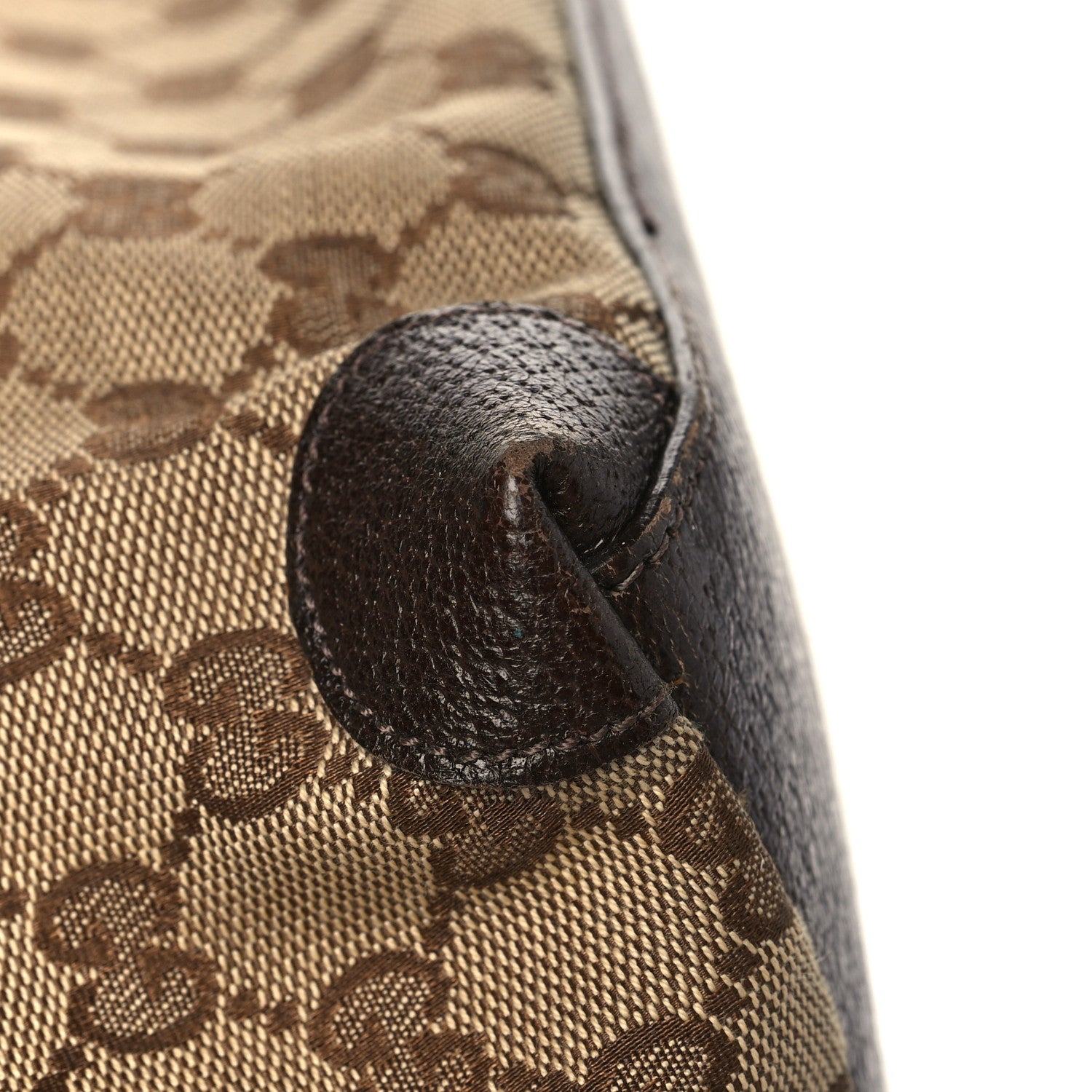 Gucci GG Monogram Medium Web Handle Bucket Tote Dark Brown 11 of 12