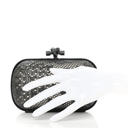 Bottega Veneta Metal Lace Karung Knot Clutch Black 2 of 7