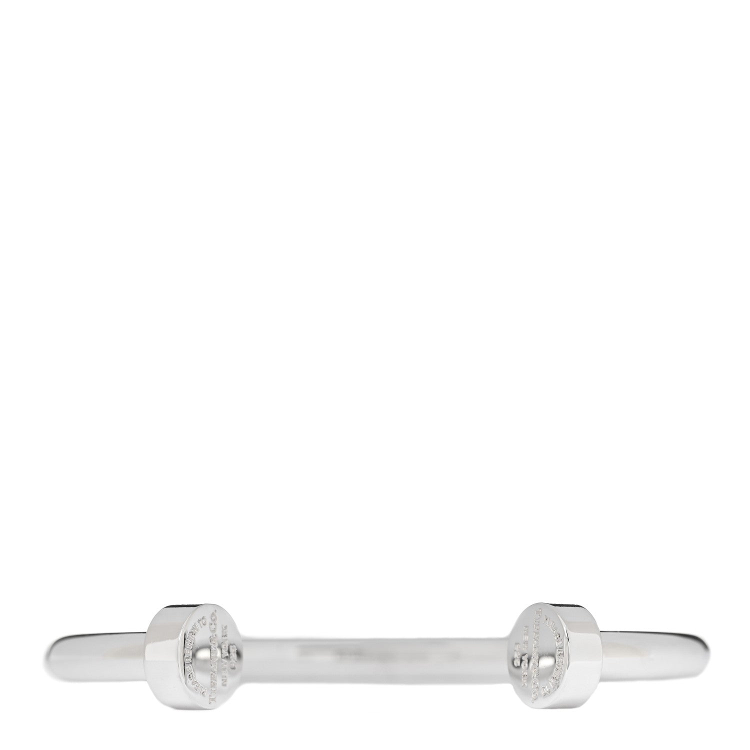 Tiffany Sterling Silver Return to Tiffany Narrow Circle Edge Cuff Bracelet 3 of 6