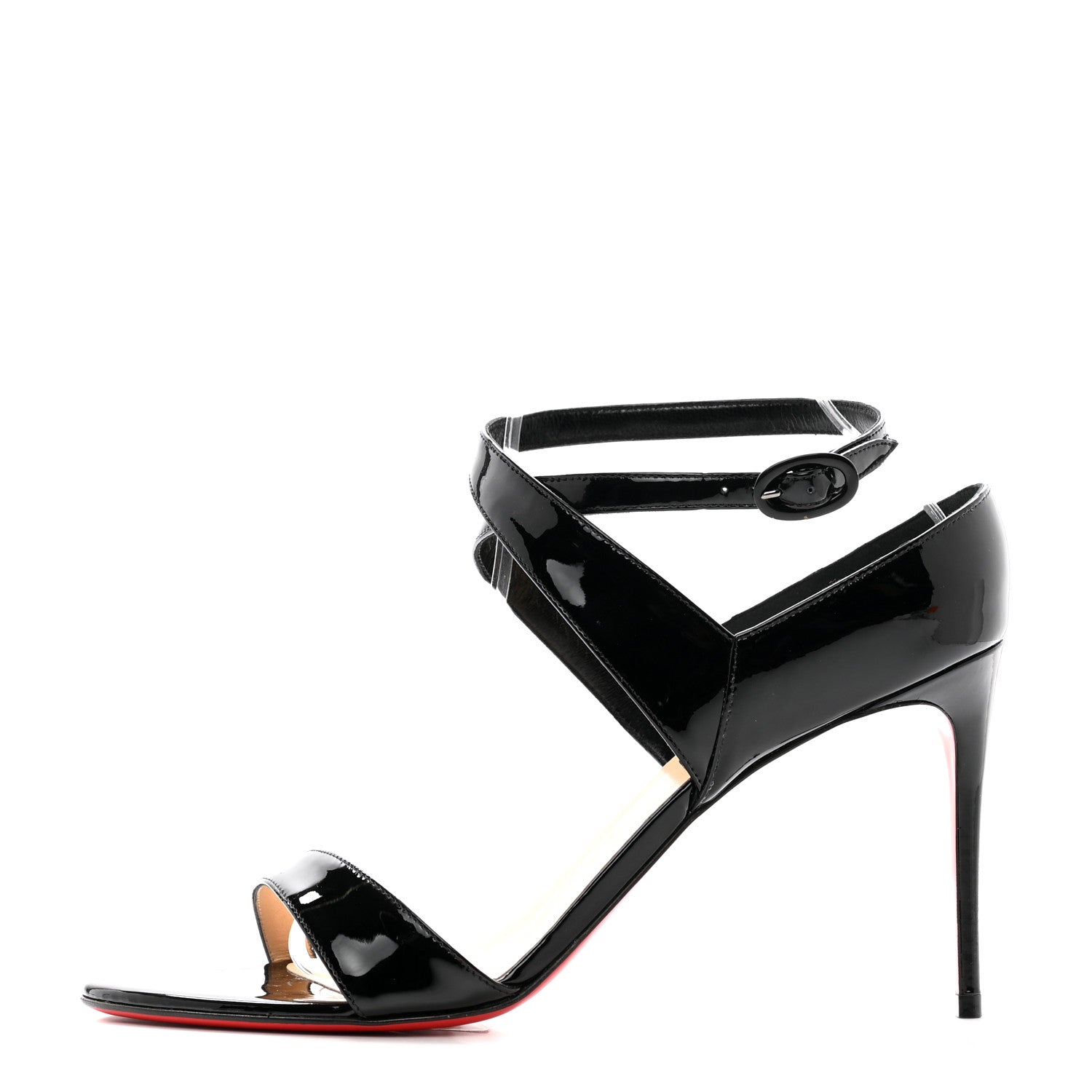 Christian Louboutin Patent Open Liloo 85 Sandals 41 Black 1 of 8