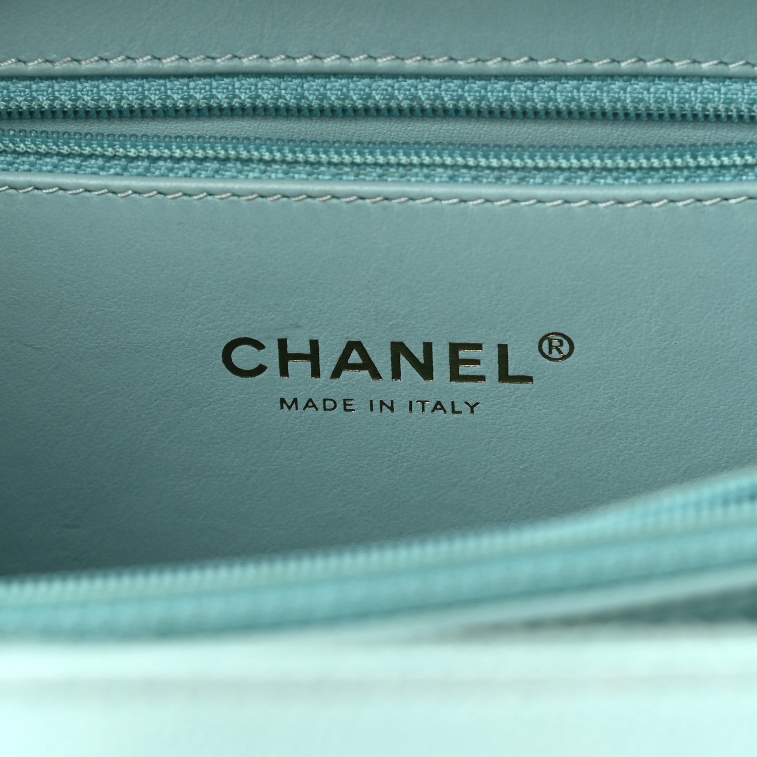 Chanel Caviar Quilted Medium CC Filigree Vanity Case Light Blue 6 of 10