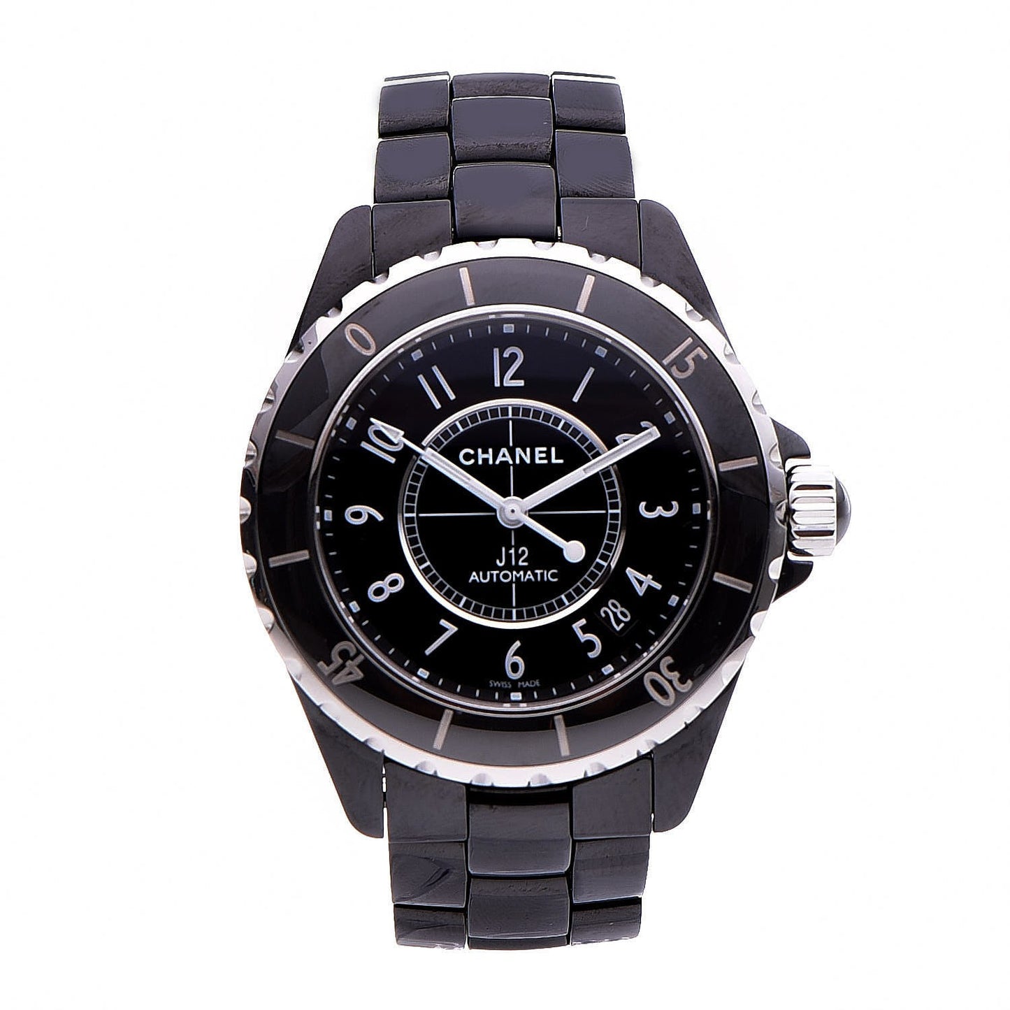 Stainless Steel Ceramic 38mm J12 Automatic Watch Black