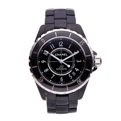 Chanel Stainless Steel Ceramic 38mm J12 Automatic Watch Black 1 of 6