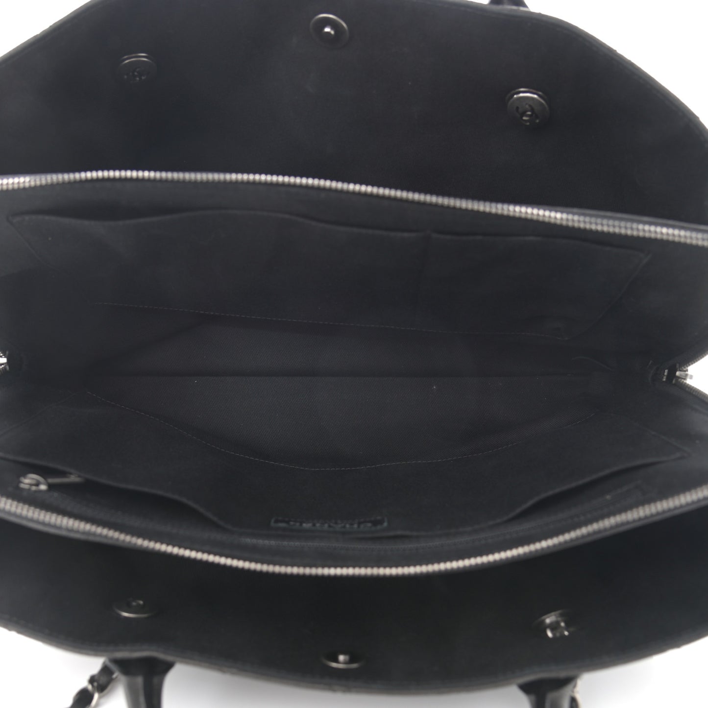 Grained Vegetal Calfskin Urban Shopping Tote Black