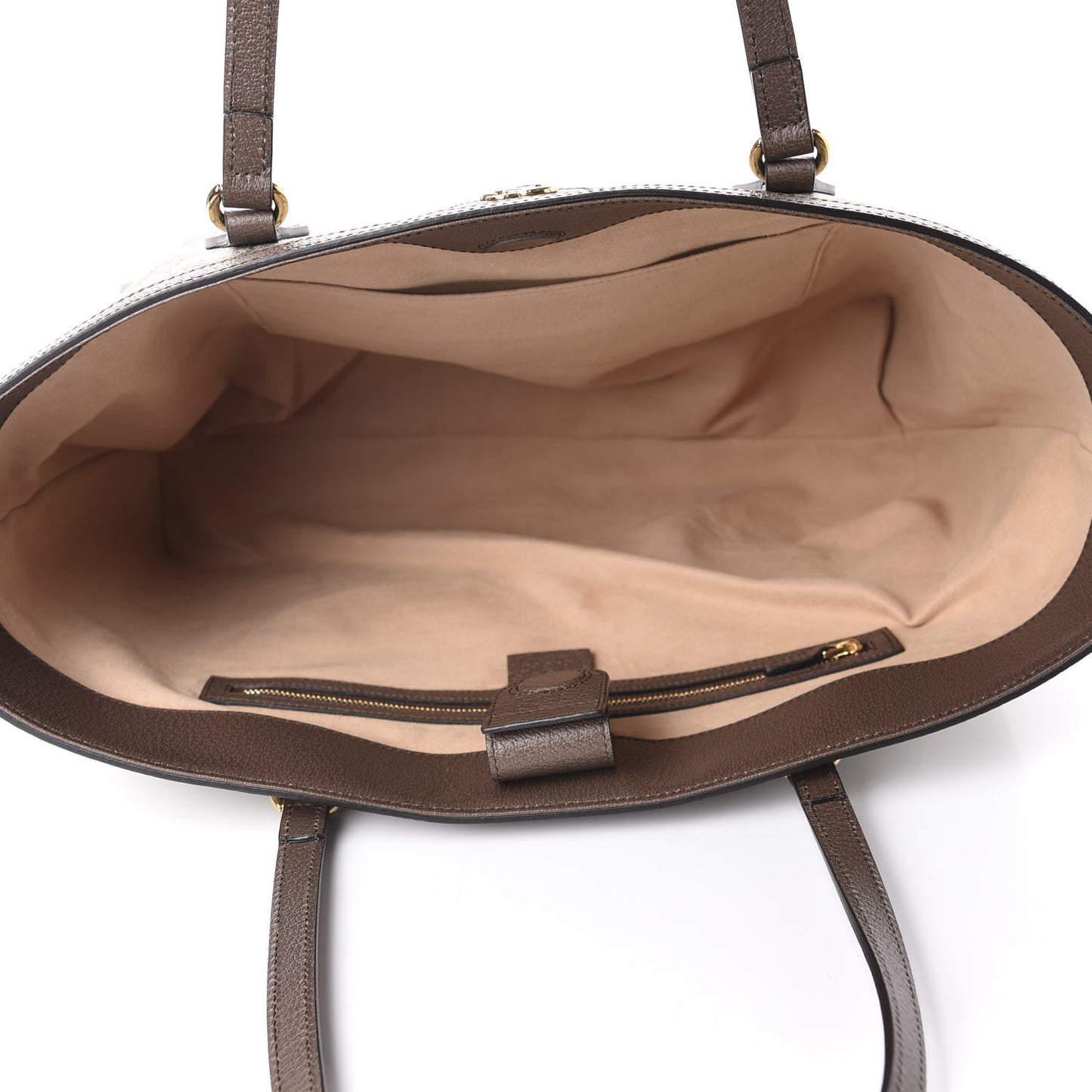 GG Supreme Monogram Medium Ophidia Shopping Tote Brown