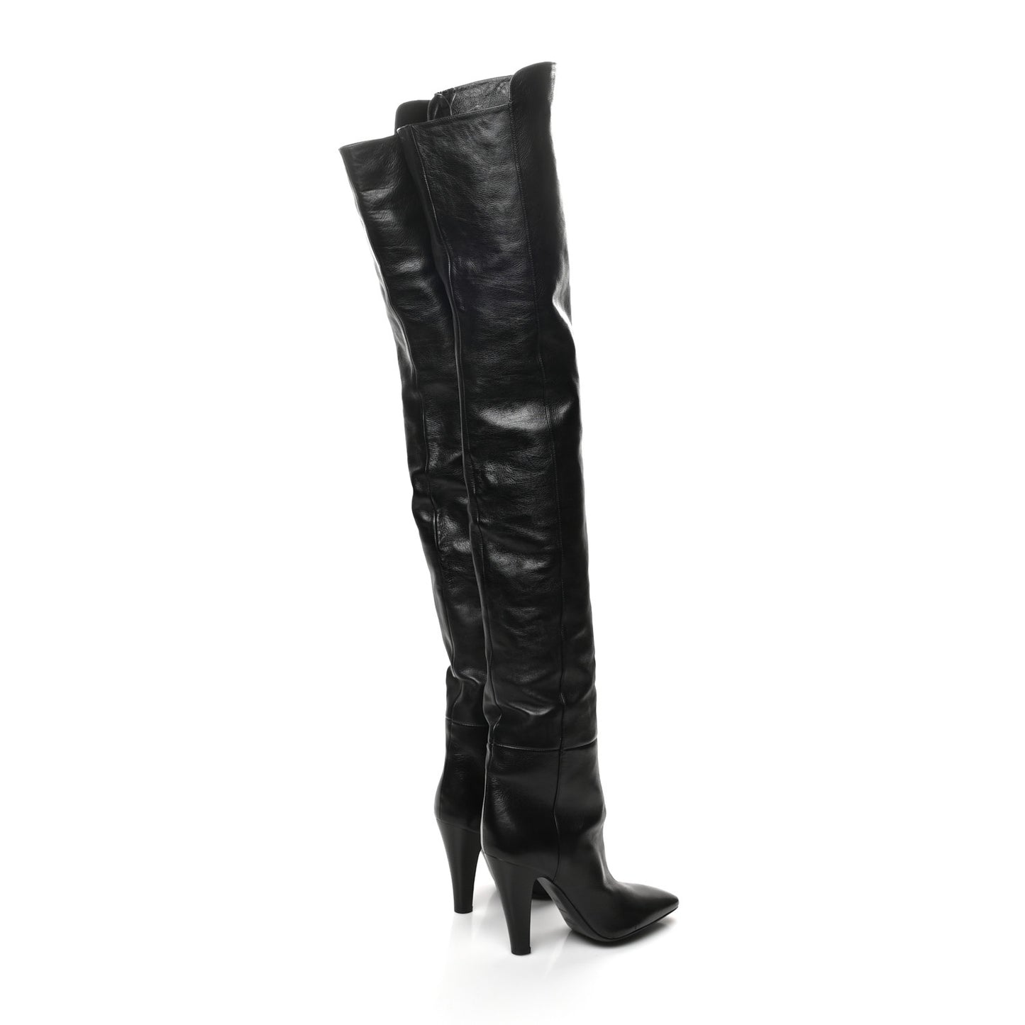 Smooth Calfskin Betty 95 Over The Knee Boots 37.5 Black