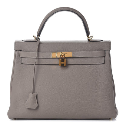 Hermes Togo Kelly Retourne 32 Gris Asphalte 1 of 48