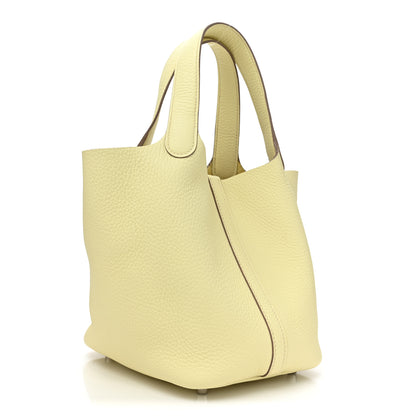 Hermes Taurillon Clemence Picotin Lock 18 PM Jaune Milton 3 of 9