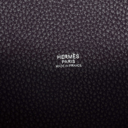 Hermes Taurillon Clemence Picotin Lock GM Raisin 8 of 15