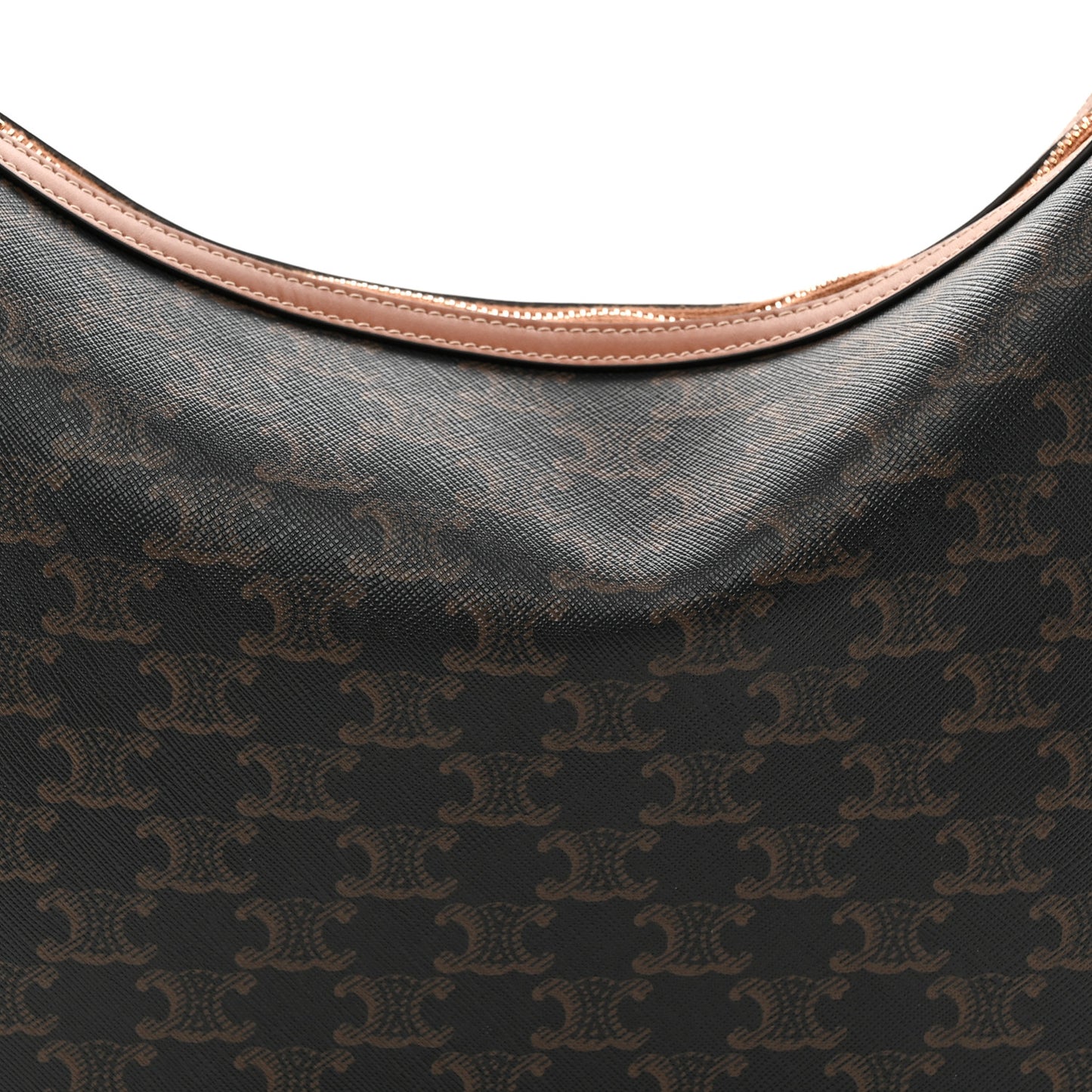 Calfskin Triomphe Canvas Small Heloise Shoulder Bag Tan Tan