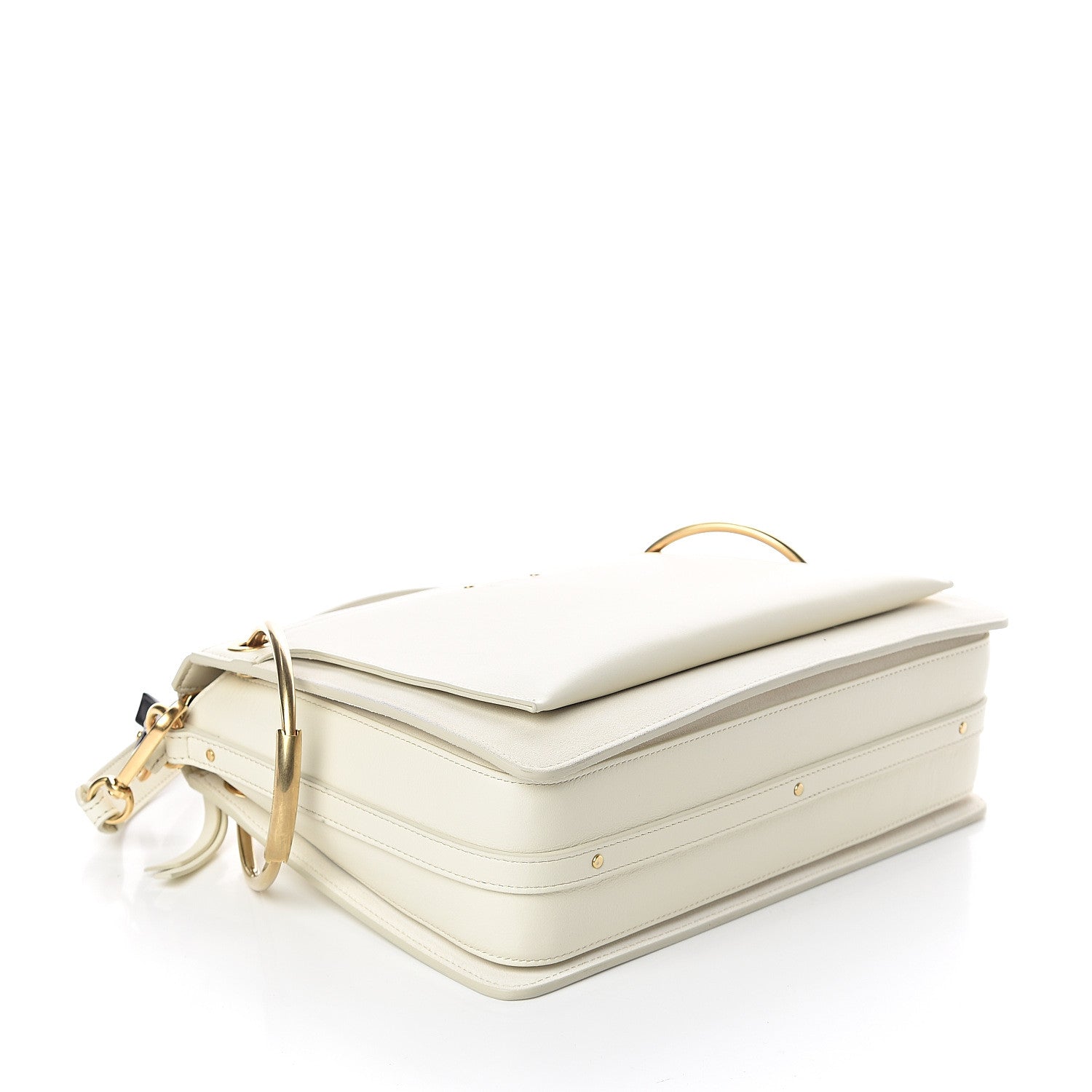 Chloe Calfskin Medium Roy Bag Natural White 3 of 8